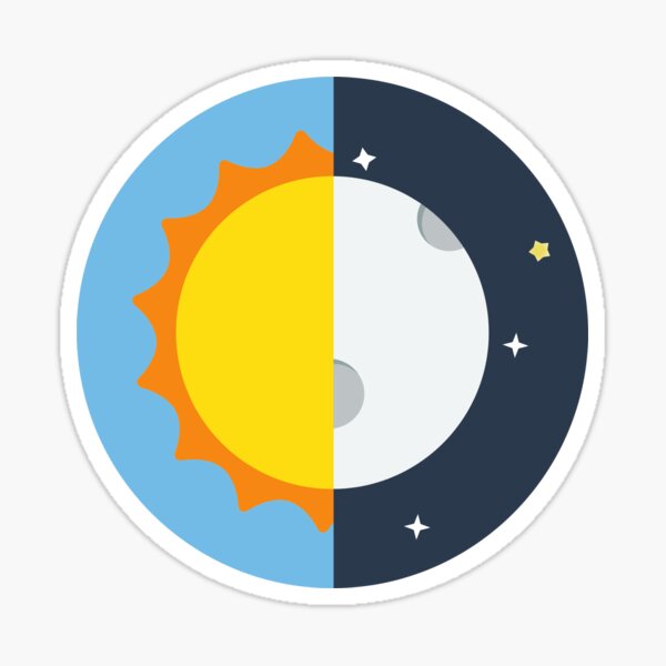 Autumnal Equinox Graphic Sun-Moon